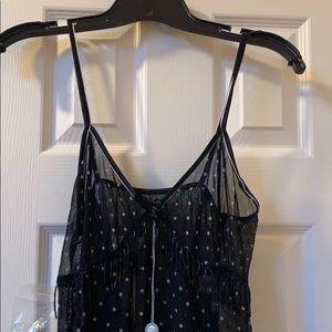 Sheer Black chemise set NWT